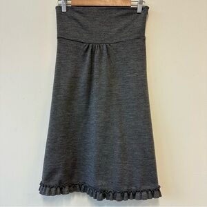 J. Crew 100% Wool Charcoal Strapless Dress